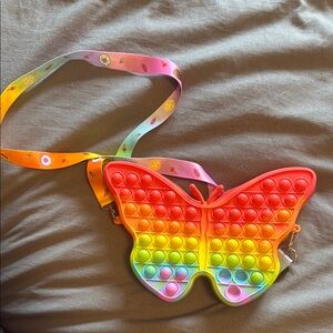 Rainbow Butterfly Pop It Shoulder Bag